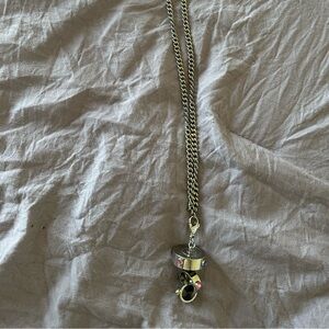 Swatch Vintage Blue Pink & Yellow Stone Pendant Necklace Perfect Condition